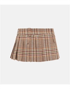 Клетчатая мини-юбка, Cacao Miu miu