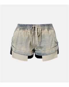 Выцветшие джинсовые шорты, Mineral Pearl Rick owens