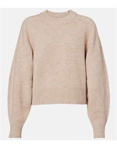 Свитер Leandra из шерсти и кашемира, бежевый Isabel marant