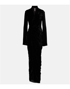 Платье с рюшами, черный Rick owens