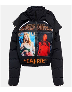 Пуховик с принтом, черный Jw anderson