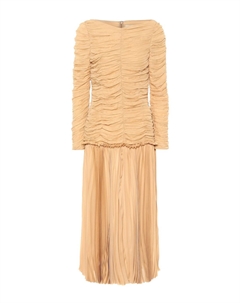 Платье миди из шелка-жоржета Nanna, Nude Khaite