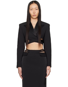 Черный пиджак-смокинг интерлок RU Dion lee