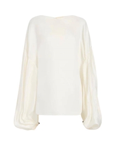 Блузка Quico с буфами, цвет Chalk/Chalk Khaite