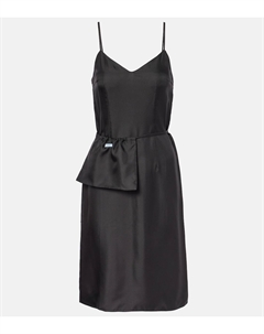 Платье-комбинация из шелкового твила, Nero Prada