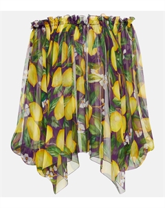 Блузка из шелкового шифона с принтом, Limoni Fdo.Viola Dolce&gabbana