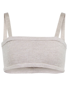 Бюстгальтер-бралетт из шерсти, шелка и кашемира, бежевый Magda butrym