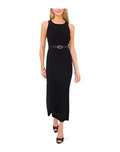 Платье Sleeveless Keyhole Back Maxi With Vent, Rich Black Vince camuto