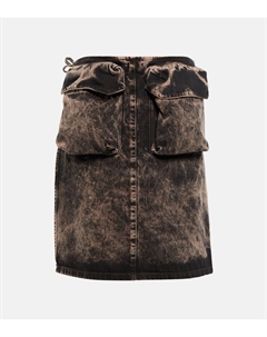 Джинсовая юбка миди, Nero Miu miu