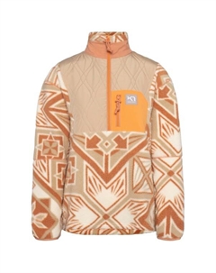 Женский флисовый пуловер Rothe с застежкой-молнией на половину длины, коричневый Kari traa