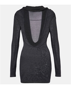 Мини-платье Rayne из шелка и кашемира, Charcoal Aya muse