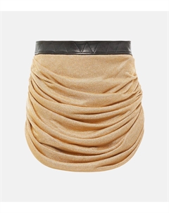 Драпированная мини-юбка Draitton, золотой Khaite