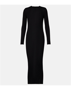 Длинное шерстяное платье Sigrid, черный Khaite