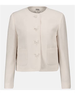 Куртка из смесовой шерсти, Bianco Miu miu