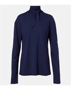 Хлопковый топ с завязками, Dark Indigo Lemaire