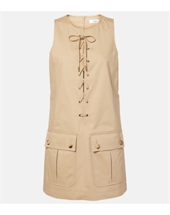 Мини-платье из хлопкового атласа, Argil Brown Chloe