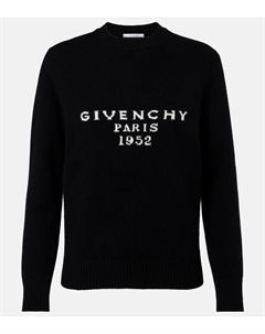 Свитер из шерсти и кашемира с логотипом, черный Givenchy