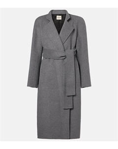 Шерстяное пальто-халат Deena, Grey Melange Khaite