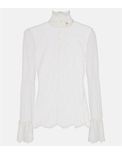 Прозрачная блузка с цветочным кружевом, Iconic Milk Chloe