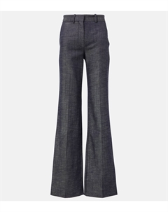Расклешенные брюки из шерсти и хлопка Morissey, Cobalt Joseph