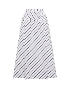 Юбка миди из полосатого хлопка, White Black Tory burch