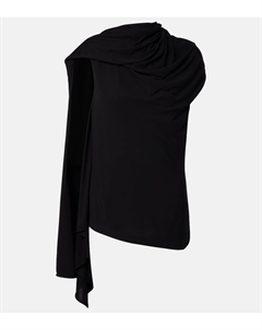 Топ из джерси с драпировкой Isadra, черный The row