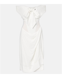 Свадебное платье миди с бантом, белый Vivienne westwood