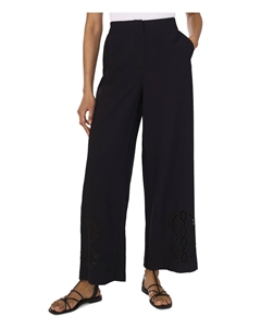 Брюки Wide Leg Side Pocket Trim Deta, Rich Black Vince camuto