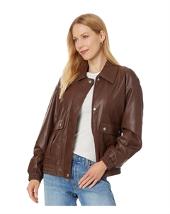 Бомбер Faux Leather Bomber, Chocolate Brown Levi's®