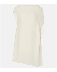 Топ из шелкового крепа с драпировкой Aria, слоновая кость The row