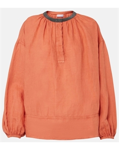 Топ из льна и хлопка Monili, Crab Brunello cucinelli