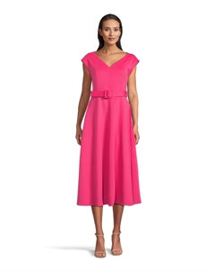 Платье Scuba Belted Aline, Hibiscus Calvin klein