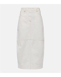 Джинсовая юбка миди, Naturale Brunello cucinelli