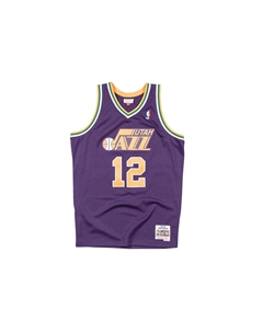 Футболка баскетбольная Utah Jazz 1991 92 Karl Malone Swingman, фиолетовая Mitchell ness