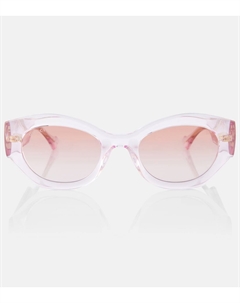 Солнцезащитные очки Interlocking G Round, Pink-Pink-Red Gucci