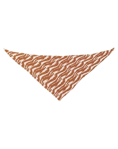 Шарф из смесовой шерсти, связанный интарсией, Wild Grey Brown Paade mode