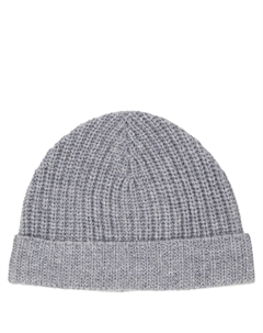 Кашемировая шапочка в рубчик, серый Il gufo