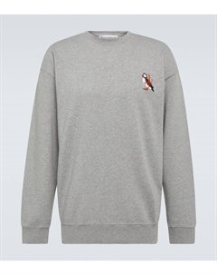 Толстовка из хлопкового джерси с логотипом, Mid Grey Melange Jw anderson