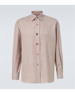 Рубашка из девственной шерсти, бежевый Rubinacci