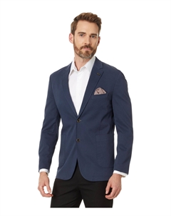 Блейзер Washed Cotton Blazer, темно-синий Johnston & murphy