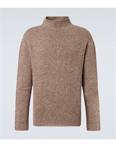 Свитер из хлопка Реко, Taupe Melange The row