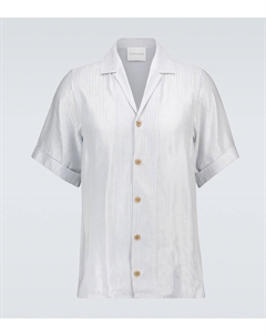 Рубашка для боулинга с рисунком в елочку, Sky Blue King & tuckfield