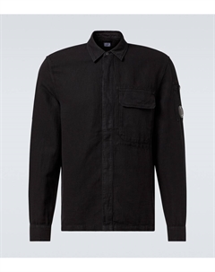 Рубашка из хлопка и льна Lens, черный C.p. company