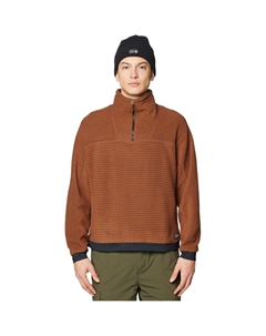 Пуловер Summit Grid Big Grid с молнией до половины, коричневый Mountain hardwear