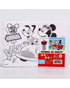 Картина по номерам для детей, 21×15 см, микки маус Disney