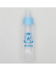 Бутылочка для вскармливания грызунов, 30 мл, с силиконовой соской, короткий носик, пластик, голубая Nobrand