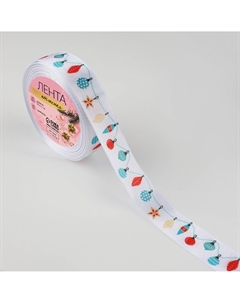 Лента атласная Арт узор