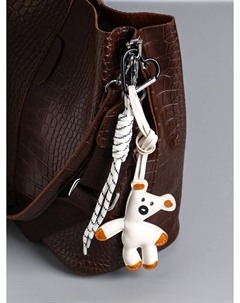 Брелок для ключей на карабине кожзам, текстиль Nobrand