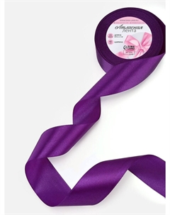 Лента атласная, 40 мм, 23±1 м, фиолетовая Арт узор
