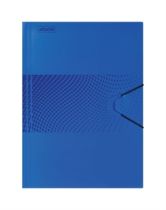 Папка на резинке Digital А4+ 18 мм пластиковая до 200 листов синяя (толщина обложки 0.45 мм) Attache
